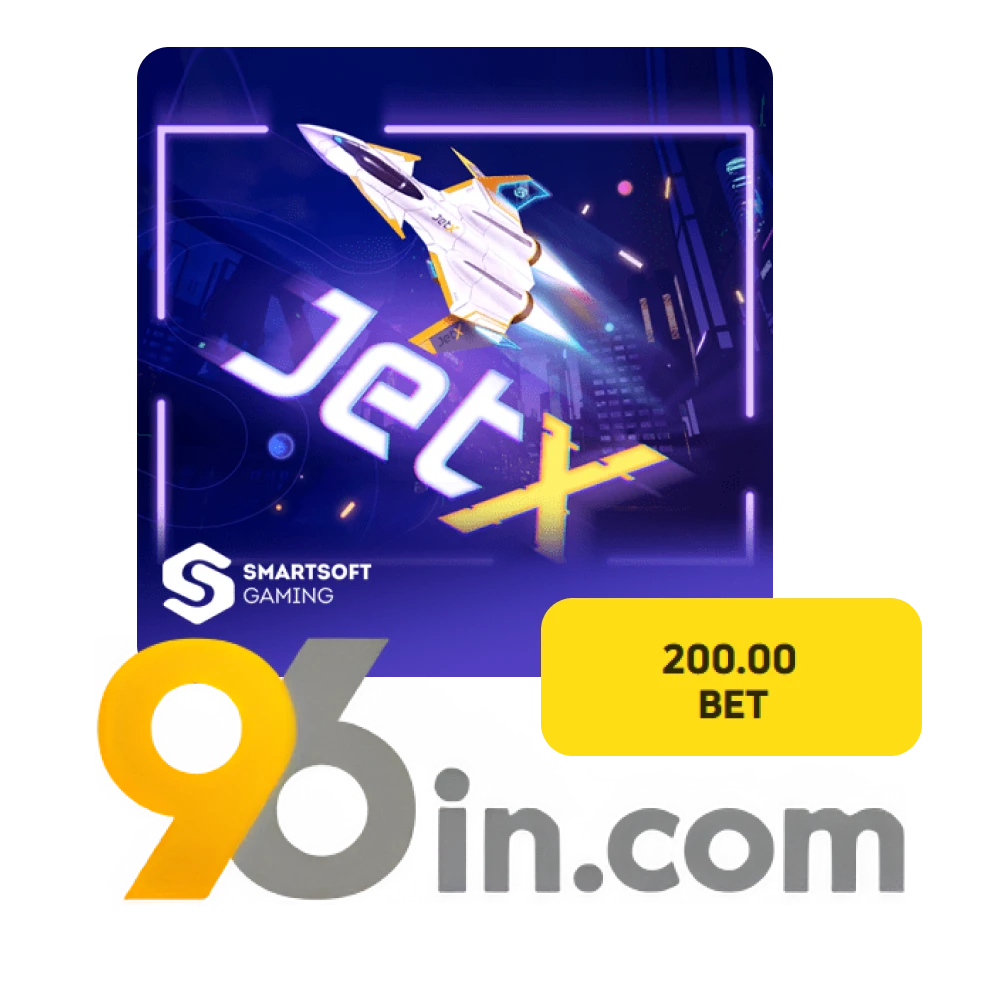 Play the JetX game at 96in Casino and win big.