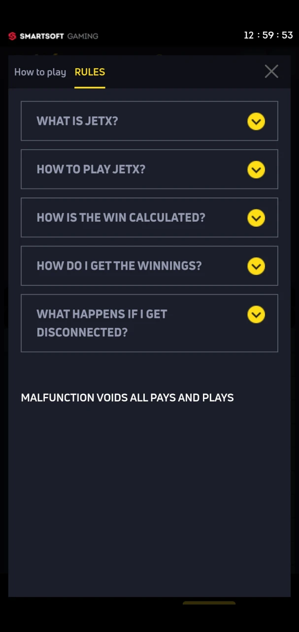 Check out the JetX game rules at 96in Casino.